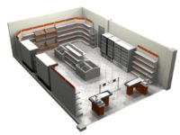 3D проект магазина продуктов